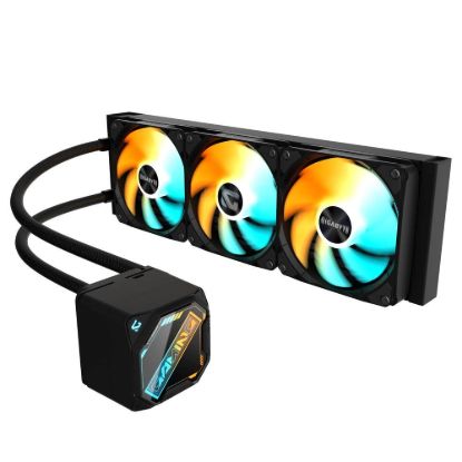 Obrázek GIGABYTE Vodní chladič GAMING 360, 3 x 120mm, ARGB, LGA1851, AM5, černá
