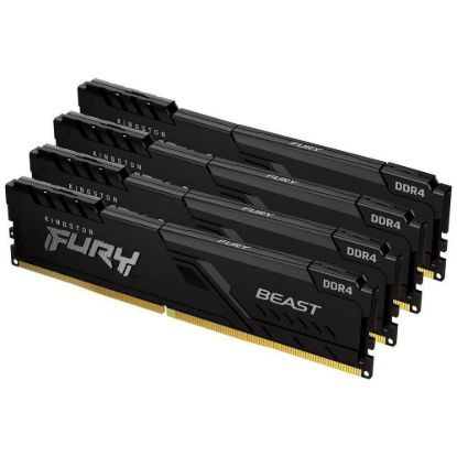 Obrázek KINGSTON DIMM DDR4 128 GB (Kit of 4) 3600MT/ s CL18 FURY Beast Černá