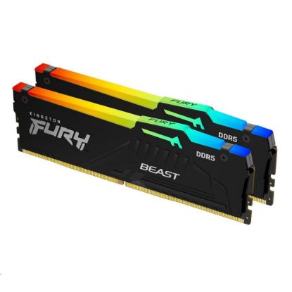 Obrázek KINGSTON DIMM DDR5 64 GB (Kit of 2) 5600MT/ s CL36 FURY Beast RGB EXPO