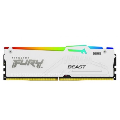 Obrázek KINGSTON DIMM DDR5 128 GB (Kit of 4) 5600MT/ s CL40 FURY Beast White RGB XMP