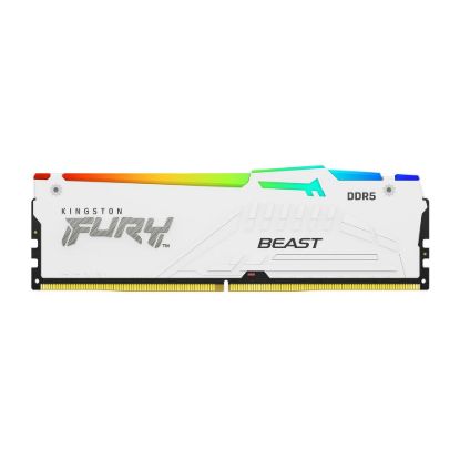Obrázek KINGSTON DIMM DDR5 16 GB 6000MT/ s CL30 Non- ECC FURY Beast RGB EXPO, Bílá