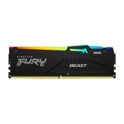Obrázek KINGSTON DIMM DDR5 16 GB 6800MT/ s CL34 Non- ECC FURY Beast RGB EXPO, Černá