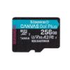 Obrázek Kingston MicroSDXC karta 256 GB Canvas Go! Plus, R: 200/ W: 160MB/ s, Class 10, UHS- I, U3, V30, A2 + Adaptér