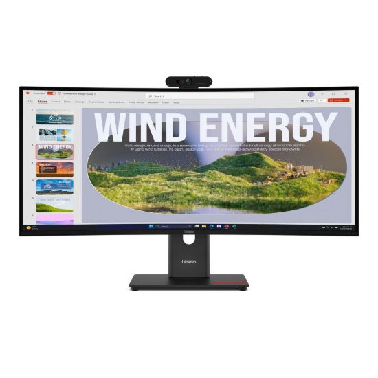 Obrázek LENOVO LCD T34 WD- 40+MC60 - 34", VA, 21: 9, 3440 x 1440, 120 Hz, 300cd/ m2, 3000: 1, 4 ms, HDMI, DP, USB Hub, USB…