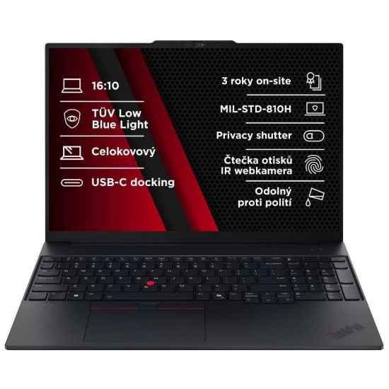 Obrázek LENOVO NTB ThinkPad E16 AMD G3 - Ryzen5 220, 16" WUXGA, 16 GB, 512SSD, FHD+IRcam, W11P