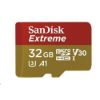 Obrázek SanDisk MicroSDHC karta 32 GB Extreme (100MB/ s, Class 10, UHS- I U3 V30) + adaptér