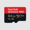 Obrázek SanDisk micro SDXC karta 64 GB Extreme PRO (200 MB/ s Class 10, UHS- I U3 V30) + adaptér
