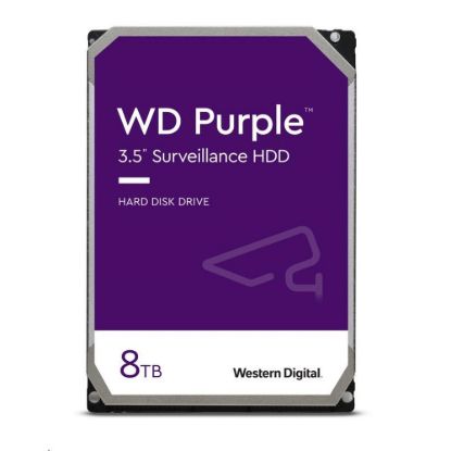 Obrázek WD PURPLE WD85PURZ 8 TB, SATA III 3.5", 256MB 5640RPM, 215MB/ s, Low Noise, CMR
