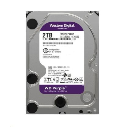 Obrázek WD PURPLE WD23PURZ 2 TB, SATA III 3.5", 64MB, 175MB/ s, Low Noise, CMR