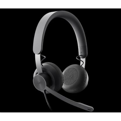 Obrázek Logitech sluchátka s mikrofonem Zone Wired Teams Headset Graphite - EMEA