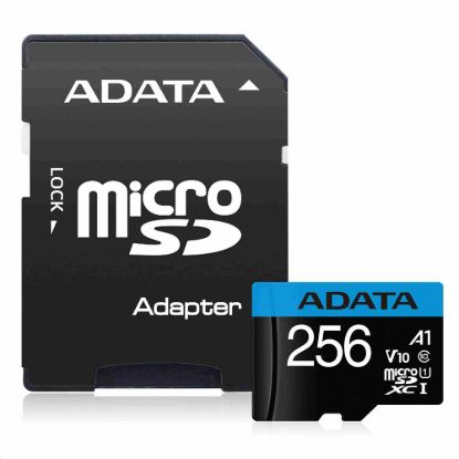 Obrázek ADATA MicroSDHC karta 256 GB UHS- I Class 10, Premier + adaptér
