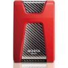 Obrázek ADATA Externí HDD 1 TB USB 3.1 DashDrive Durable HD650, červený (gumový, nárazu odolný)