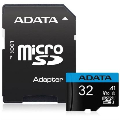 Obrázek ADATA MicroSDHC karta 32 GB UHS- I Class 10, A1 + SD adaptér, Premier