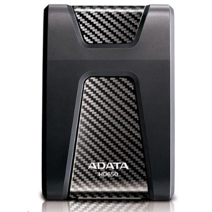 Obrázek ADATA Externí HDD 2 TB 2, 5" USB 3.1 DashDrive Durable HD650, černý (gumový, nárazu odolný)