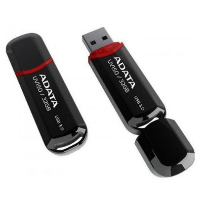 Obrázek ADATA Flash Disk 32 GB UV150, USB 3.1 Dash Drive (R: 90/ W: 20 MB/ s) černá
