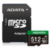 Obrázek ADATA MicroSDXC karta 512 GB Speed Plus, U3, C10, A2, V30 (R: 180/ W: 160 MB/ s) + SD adaptér