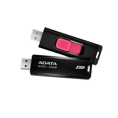 Obrázek ADATA Externí SSD 500 GB SC610, USB- A 3.2, černá