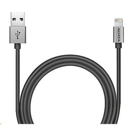 Obrázek ADATA Sync & Charge Lightning kabel - USB A 2.0, 100cm, hliníková, titan