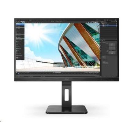 Obrázek AOC MT IPS LCD WLED 27" 27P2Q - IPS panel, 1920 x 1080, D- Sub, DVI, HDMI, DP, USB, repro, pivot