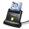 Obrázek AXAGON CRE- SM4N, USB- A čtečka kontaktních karet Smart Card (eObčanka), stojánková, kabel 1.3 m