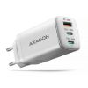 Obrázek AXAGON ACU- DP Q65 W, GaN nabíječka do sítě 65 W, 3x port (USB- A + dual USB- C), PD3.0/ QC4+/ PPS/ Apple, bílá