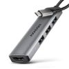Obrázek AXAGON HMC- H3A, USB 5Gbps hub, 3x USB- A, HDMI 4k/ 30 Hz, kabel USB- C 15cm