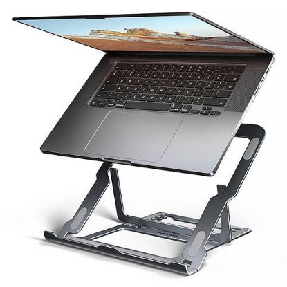 Obrázek AXAGON STND- LAG hliníkový stojan na notebook 10"- 17.3" nastavitelná výška, šedý