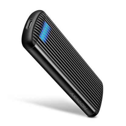 Obrázek AXAGON EEM2- SC, USB- C 10Gbps externí box pro M.2 NVMe SSD, bezšroubový, žebrovaný hliník