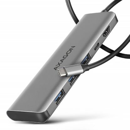 Obrázek AXAGON HMC- 5H, USB 5Gbps hub, 3x USB- A, HDMI 4k/ 30 Hz, PD 100 W, kabel USB- C 100cm