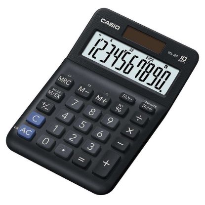 Obrázek CASIO kalkulačka MS 10 F, černá, stolní, desetimístná