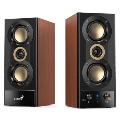 Obrázek GENIUS reproduktory SP- HF800BT, 2.0, 20 W, Bluetooth, 3.5mm Jack, dřevěné