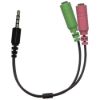 Obrázek GENIUS audio adaptér 2x female 3, 5mm jack na 1x male 3, 5" jack