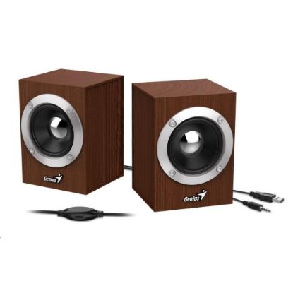 Obrázek GENIUS repro SP- HF280, 2.0, 6 W, dřevěné, hnědé