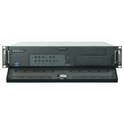 Obrázek CHIEFTEC skříň Rackmount 2U UNC- 210, mATX, half height PCI slots, Black, bez zdroje