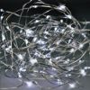 Obrázek Solight vánoční řetěz stříbrný, 100x mini LED, 10m, 3 x AA, studené světlo