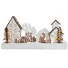 Obrázek Solight LED vánoční vesnička, 34 x 17cm, dřevo, 4 LED, 2x AA