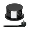 Obrázek Solight 3z + USB A+C výsuvný blok zásuvek, 2m, černý