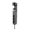 Obrázek Solight 3z + USB A+C přenosné stolní zásuvky, 2m, černá, USB rychlonabíječka 20 W PD