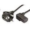 Obrázek C- TECH kabel síťový 220/ 230V napájecí, lomený, VDE, 2m