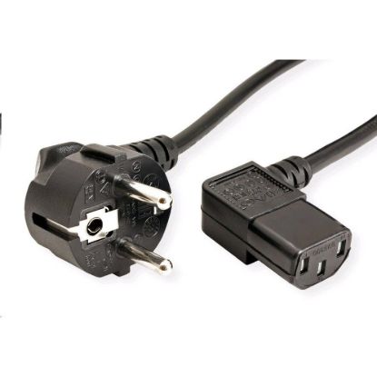 Obrázek C- TECH kabel síťový 220/ 230V napájecí, lomený, VDE, 2m