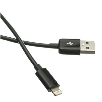 Obrázek C- TECH kabel USB 2.0 Lightning (IP5 a vyšší) nabíjecí a synchronizační kabel, 1m, černý