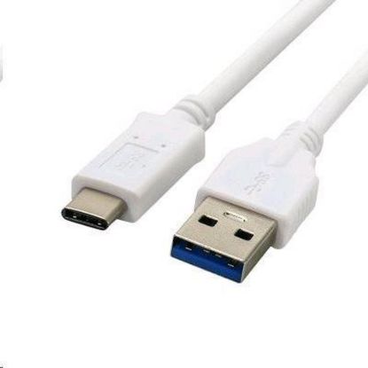 Obrázek kabel C- TECH USB 2.0 AM na USB- C (AM/ CM), 1m, bílá