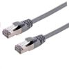 Obrázek C- TECH kabel patchcord Cat6a, S/ FTP, šedý, 0, 5m