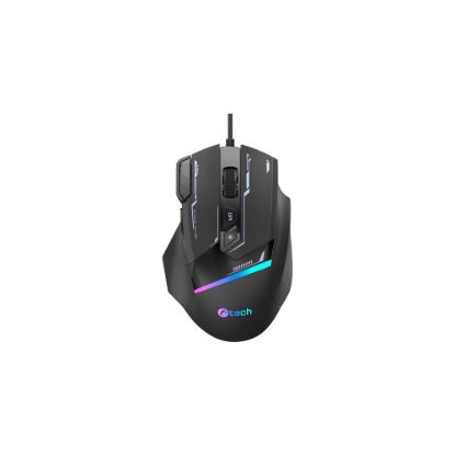 Obrázek C- TECH Herní myš Zyra, USB, RGB, černá