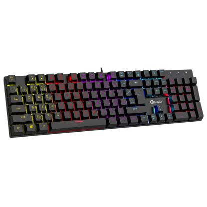 Obrázek C- TECH mechanická klávesnice Morpheus, casual gaming, CZ/ SK, červené spínače, RGB podsvícení, USB