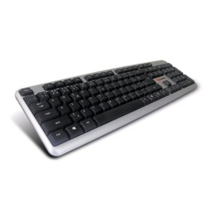 Obrázek C- TECH klávesnice KB- 102 USB, slim, silver, CZ/ SK