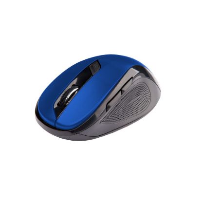 Obrázek C- TECH myš WLM- 02, černo- modrá, bezdrátová, 1600DP I, 6 tlačítek, USB nano receiver