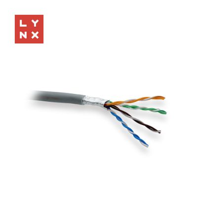 Obrázek LYNX FTP kabel, Cat5e, LSZH, 0, 5mm, celoměděný, vnitřní, šedý, box 305m