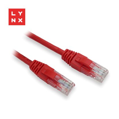 Obrázek LYNX UTP patch kabel Cat5e, PVC, CCA, 3m, červený