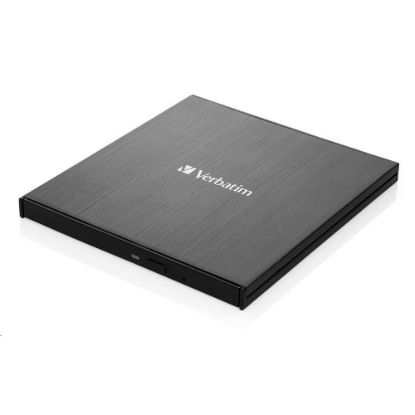 Obrázek VERBATIM externí mechanika Ultra HD 4K Blu- ray External Slimline Writer (USB 3.1, USB- C) + zdarma 25 GB médium +NERO